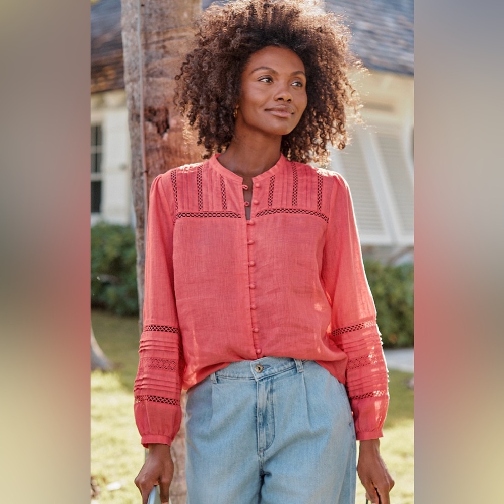 Garnet Hill Linen Blouse
